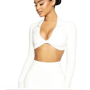 Naked Wardrobe Cropped Long sleeve top